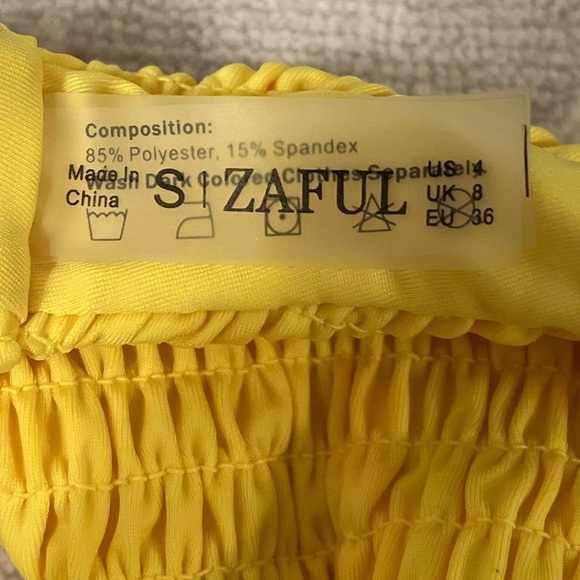 Zaful Cami Smocked Bikini Top & Bottoms - Picture 7 of 9